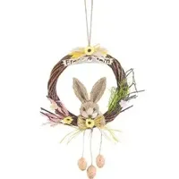 Pearl Weidenkranz zum Aufhängen, mit Schriftzug "Frohe Ostern" und