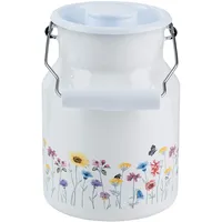 RIESS Riess, Milchkanne mit Deckel, 1,5 Liter, Emaille,