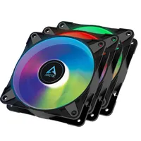 Arctic P12 PWM PST A-RGB 0dB schwarz, 120mm, 3er-Pack