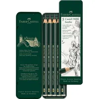 Faber-Castell 9000 Jumbo Bleistifte HB, 2B, 4B, 6B, 8B