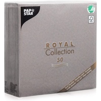 Papstar Servietten grau 3-lagig 40,0 x 40,0 cm, 50