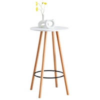 CLP Mijas Stehtisch Ø 60 x 107 cm weiß/natur