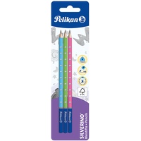 Pelikan Bleistifte Silverino HB dreikant, 3/B, 3 Stück Blister