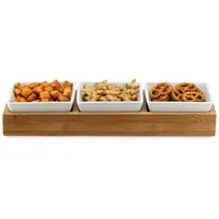 Weis Servierset, Holz, Weiß und Braun