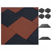 VidaXL Fallschutzfliesen 24 Stk. Gummi 50 x 50 x