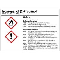 SafetyMarking 21.B1200.11 Gefahrstoffetikett G011 Isopropanol (2-Propanol) Folie selbstklebend (B