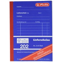 Herlitz Lieferschein mit Empfangsschein Formularbuch 202", A6, 2 x