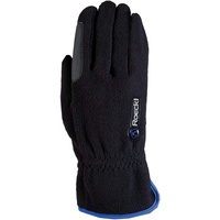 Roeckl Sports Junior Winter Kinder Reithandschuh, Schwarz / Blau,