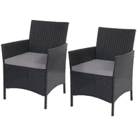 MCW Hamar-S Polyrattan Gartensessel 59 x 60 x 83