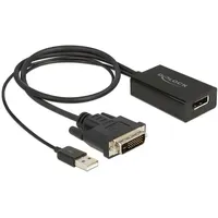 DeLock DVI-D auf DisplayPort Adapter 0,50 m Schwarz