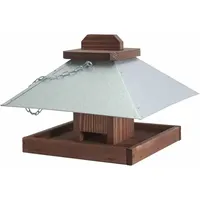 Siena Garden Vogelhaus Kiefer Braun und Silber 29 cm