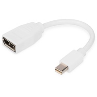 Digitus DB-340405-001-W DisplayPort Adapterkabel, mini DP - DP St/Bu,