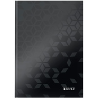 Leitz Notizbuch A5 liniert mit festem Einband, Schwarz,