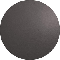 Asa Selection Tischset rund Lederoptik basalt