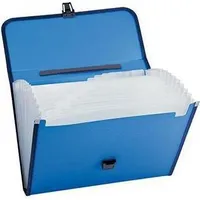 Neutralware Fächertasche DIN A4 12Fächer Polypropylen blau