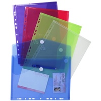 Exacompta 57380E 5er Pack Reißverschlusshüllen DIN A4 aus starkem