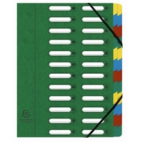 Exacompta Ordnungsmappe Harmonika 55243E DIN A4 24Fächer grün