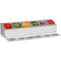 Royal Catering GN Aufsatzbord inkl. 6 GN 1/6 Behälter
