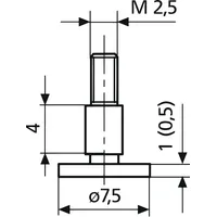 Magni Magni, Längenmesswerkzeug, Tellermesseinsatz 7,5x1,0mm MAHR