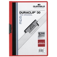 Durable Duraclip 30 Klemmmappe A4, rot