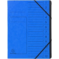 Exacompta Ordnungsmappen 12 Fächer blau