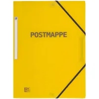 Oxford Postmappe, DIN A4, aus Kunststoff, gelb