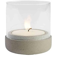 APS Windlichter „Element“, Teelicht, Beleuchtung, Windlicht aus grauem Beton,