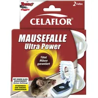 Celaflor Mausefalle Ultra Power Schlagfalle Entsorgung ohne Anfassen, wiederverwendbar,