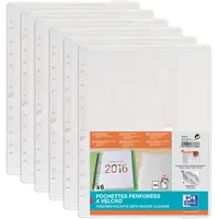 Oxford Dokumenten-Mappen, 6er Pack, DIN A4, farblos