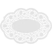 Papstar Mokkadeckchen oval 24cm x 17cm, weiß, 500 Stück