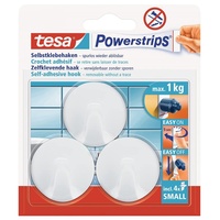 Tesa Powerstrips Haken Small Rund Weiß