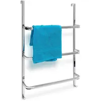 Relaxdays Handtuchhalter Tür Silber 54x85x11,5 cm