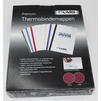 LMG Thermo-Bindemappen schwarz Lederkarton für 5 - 15 Blatt