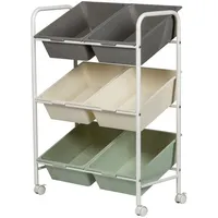 Bremermann Rollwagen, Allzweckwagen, weißer Stahl mit 6 Boxen in