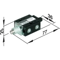 IMI NORGREN Norgren Mechanischbetätigtes Pneumatik-Ventil SP/M1553/14 Gehäusematerial Kunststoff Dichtungsmaterial