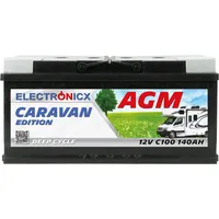 Electronicx Premium AGM Batterie 140Ah 12V, batterie für Wohnwagen,