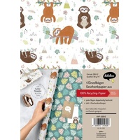 Dabelino Geschenkpapier-Set für Kinder: Faultier: