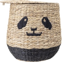 Bloomingville Korb Panda mit Deckel Wasserhyazinthe