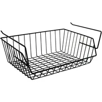 MSV Hängekorb aus Metall - 40x27x14cm - Schwarz -
