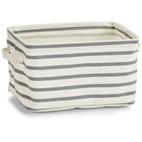 Zeller Aufbewahrungskorb Stripes, Canvas, grau