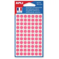 APLI agipa 111838 Markierungspunkte, Durchmesser: 8 mm, rund, rosa