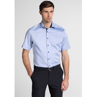 Eterna Kurzarmhemd »MODERN Fit NON IRON (bügelfrei) blau