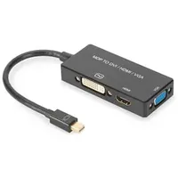 Digitus Mini DisplayPort Adapter auf HDMI/DVI/ VGA