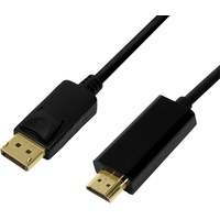 Logilink DisplayPort 1.2 HDMI 1.4 Anschlusskabel, 4K 30Hz schwarz