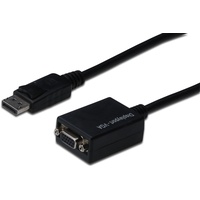 Digitus DisplayPort 1.2 Adapterkabel 0,15m DP zu VGA St./Bu.