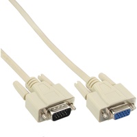 InLine VGA Verlängerungskabel Stecker/Buchse 1m, beige (17737)