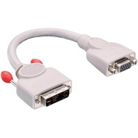 Lindy 41222 DVI-A Stecker auf VGA Kupplung Adapter Grau