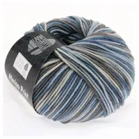 Lana Grossa Cool Wool Print Häkelwolle, 160 m blau|braun|grau