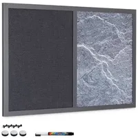 Navaris Kombitafel aus Kreidetafel und Pinnwand - Memoboard 60x40