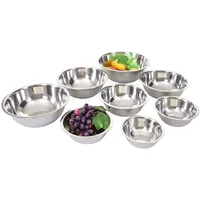 MCW Rührschüsselset MCW-G98, Salatschüssel Servierschüssel, 8-teilig Edelstahl stapelbar